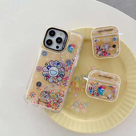 メタルロゴ ブランド murakami sunflower カイカイキキ アイフォン 15 スマホケース 