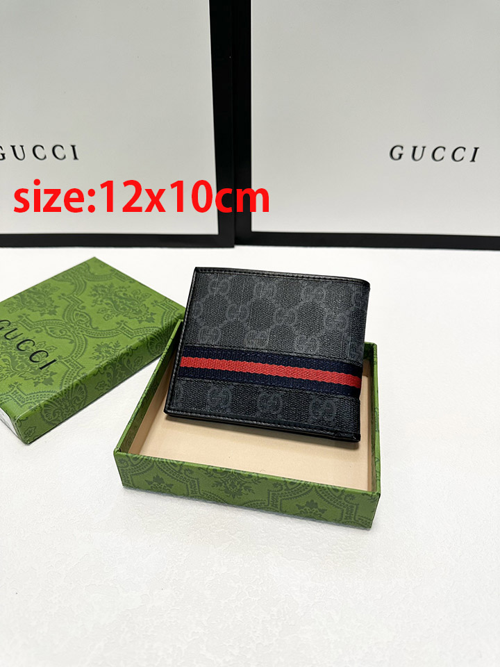 GUCCI、男性、短財布、二つ折り、PVC、レザー、シンプル、大人、ファッション、必須アイテム